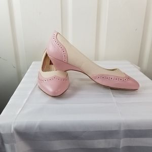 B.A.I.T. Ida pink and Cream kitten heels. Sz 9